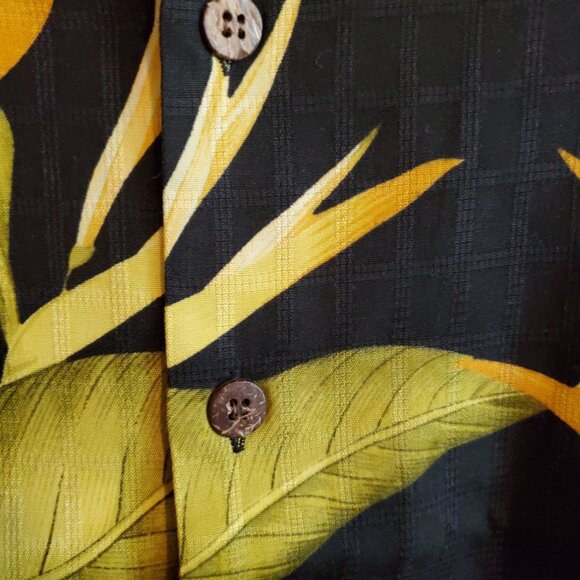 Tommy Bahama Black Leaf NWT XXL Silk Short Sleeve Shirt - Picture 6 of 13